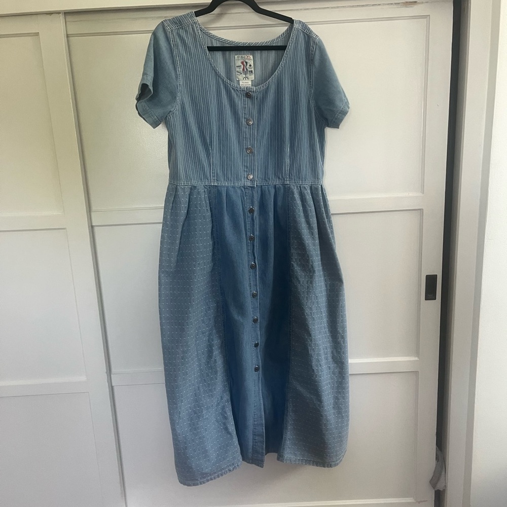 Vintage Denim Maxi Dress